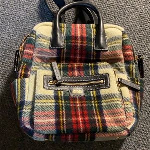 Frances valentine plaid back pack purse